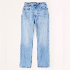 ABERCROMBIE & FITCH CURVE LOVE THE ANKLE STRAIGHT ULTRA HIGH RISE